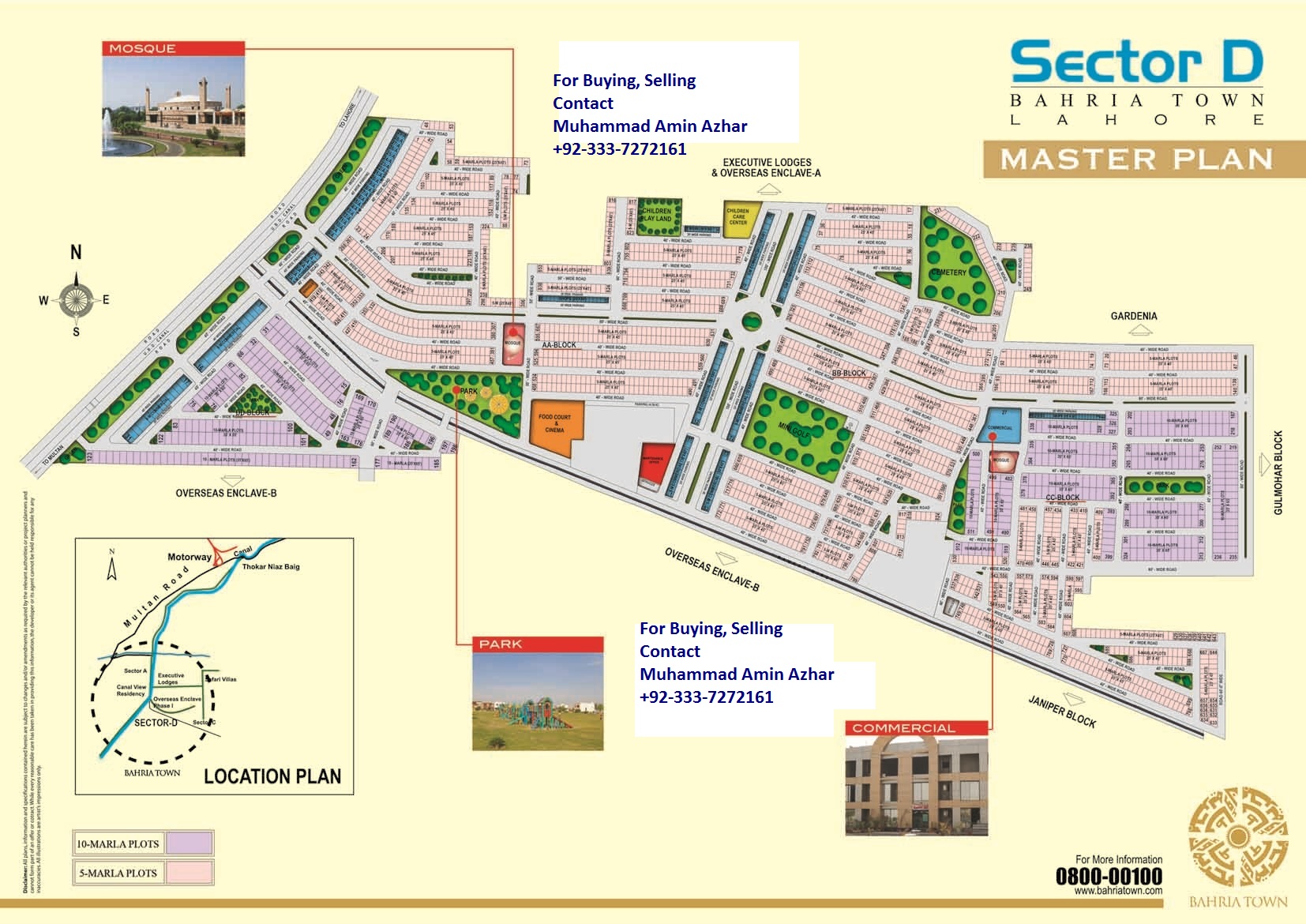Bahria Town Lahore Sector D Map