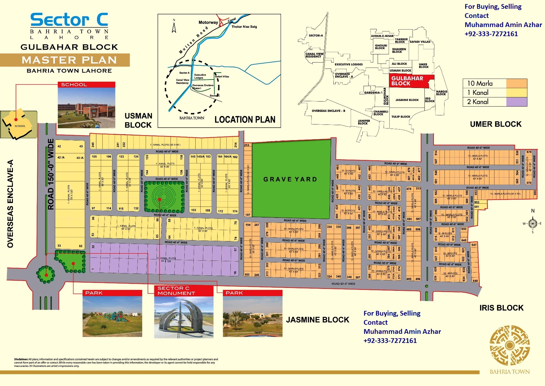 Bahria Town Sector C Gulbahar Block Map