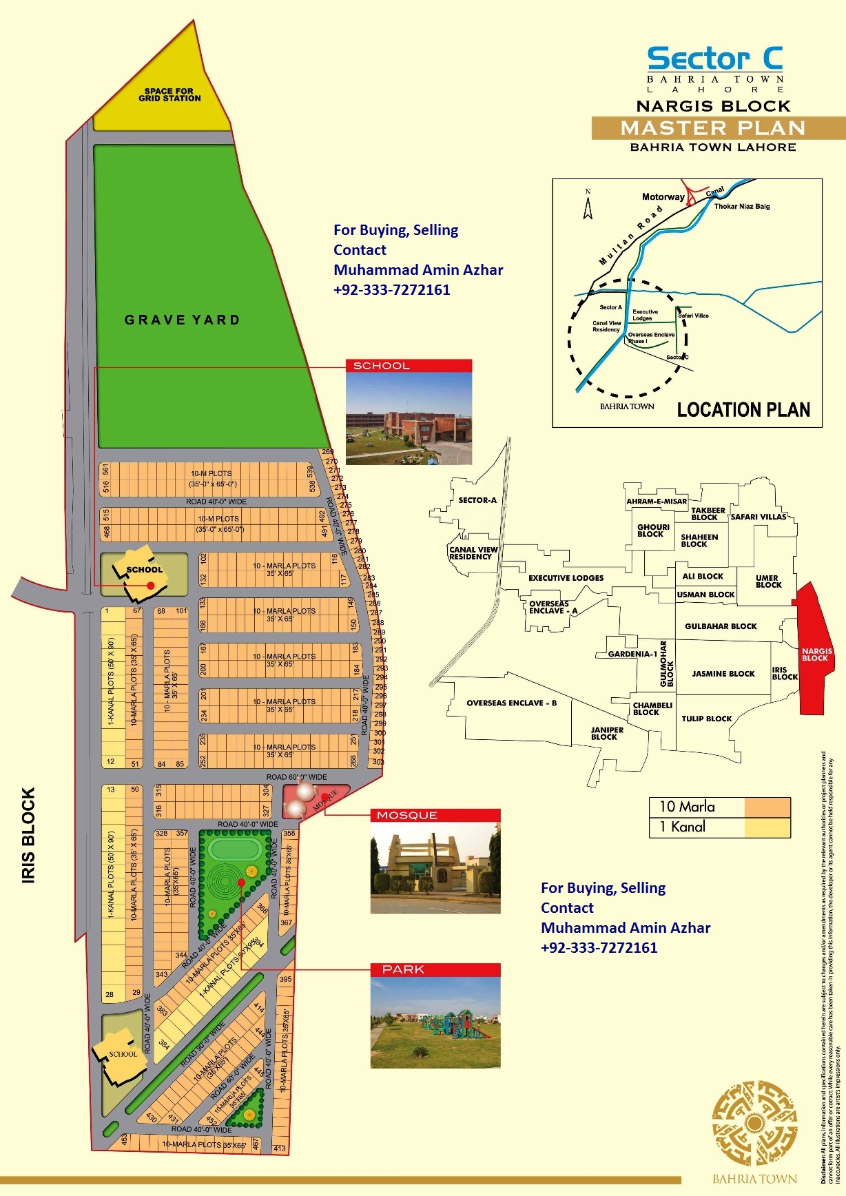 Bahria Town Sector C Nargis Block Map